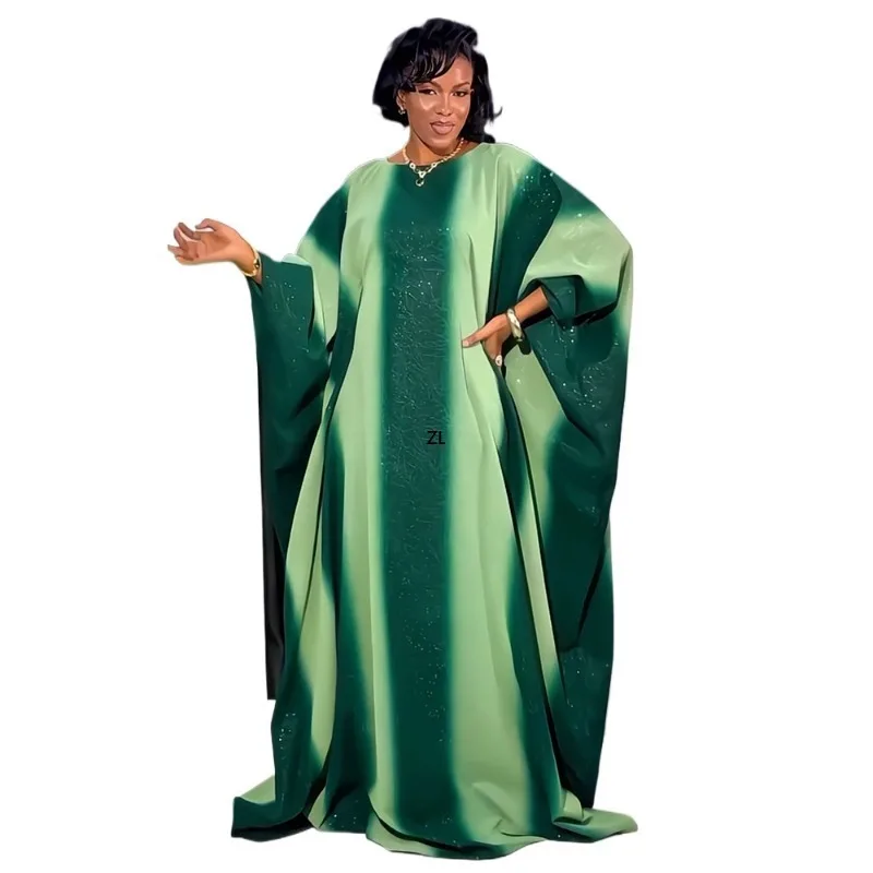

plus Size Elegant African Chiffon Dress Wedding Evening Party Gown with Inner 2025 Ramadan Abaya Turkish Kaftan Robe for Women