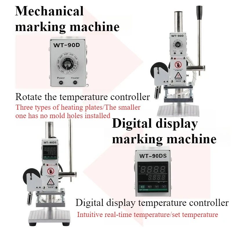 Kleine manuelle Goldprägemaschine aus PU-Leder, Tintenprägemaschine, Verpackung, Stempelmarkierung, Einkerbung, Pressen