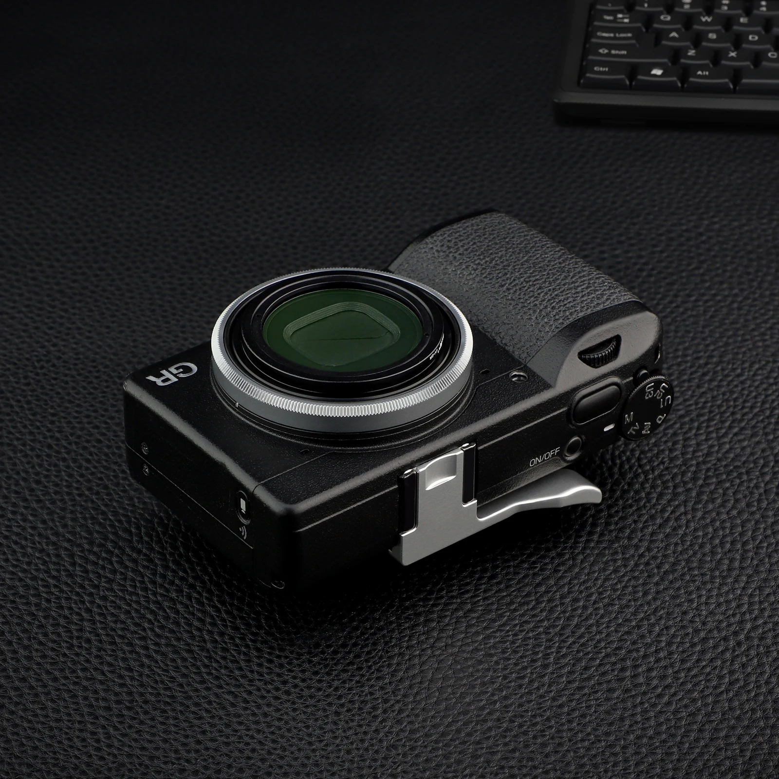 Haoge RRC-GR3XT الفضة رمادي معدن تزيين حلقة لريكو GR3X/GRIIIX ملحقات الكاميرا يحل محل GN-2