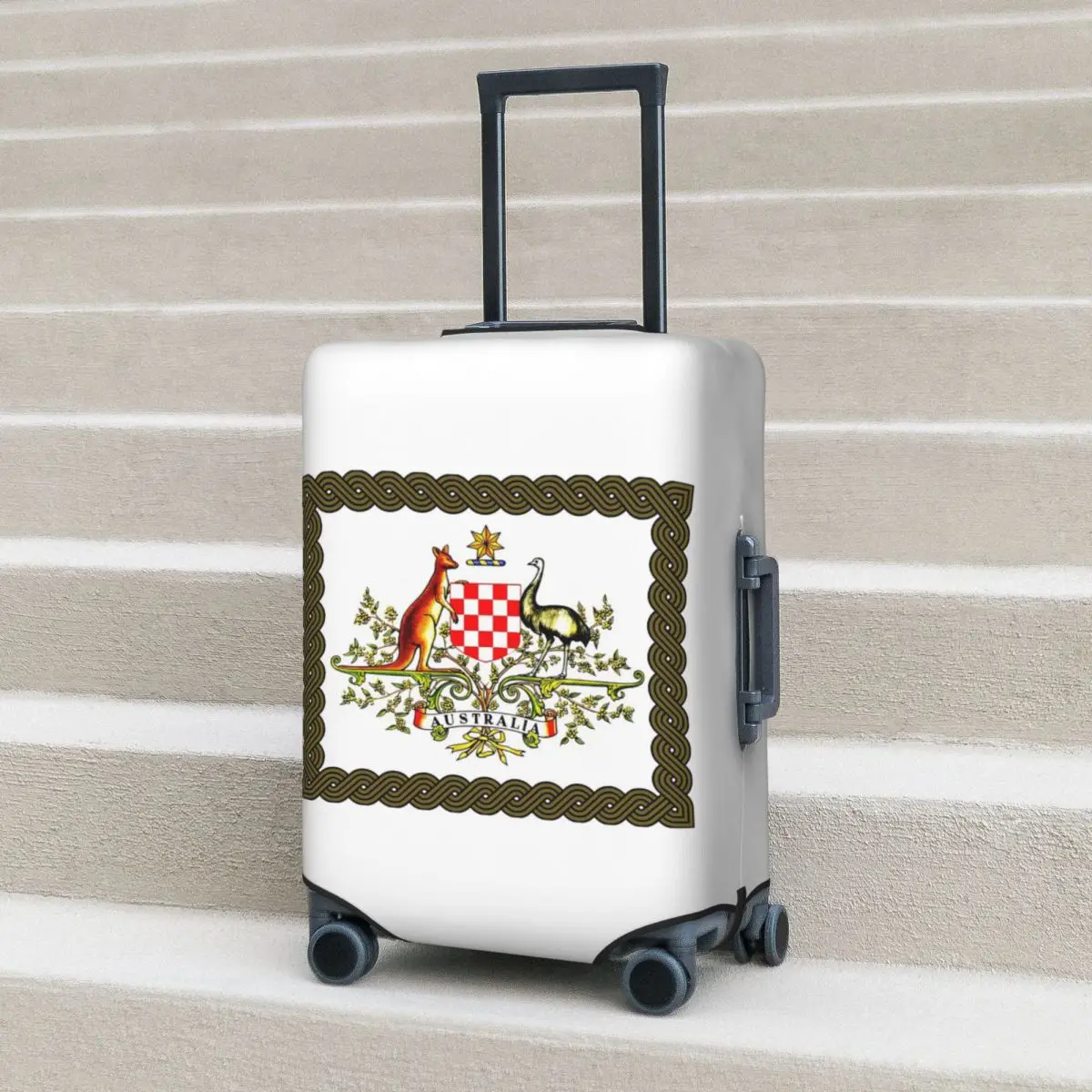 

Croatian And Australian Connection Suitcase Cover Protection Elastic Trip Luggage Protector Covers for 18-32 Inch