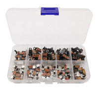 100Pcs/Box Mini Slide Switch SS12F15 SK12D07 Toggle Switch 3Pin PCB 2 Position 1P2T SPDT Handle High 2/3/4/5/6/7mm for Arduino