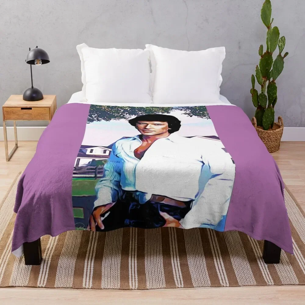 

BOBBY EWING - DALLAS Throw Blanket Soft Plaid sofa bed Blankets