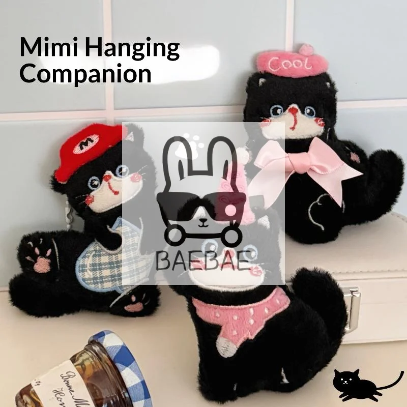 

1PC Kawaii Cartoon Bow Siamese Cat Plush Pendant Keychain Cute Animal Kitty Plush Backpack Decoration Pendant Accessories Gift