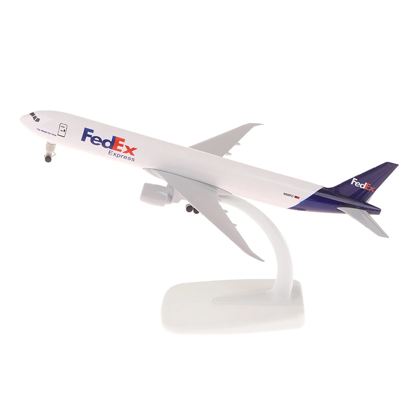 

//1Set new 20cm Air Fedex Express Airlines 777 Metal Alloy Model Plane Kits To Build With Wheels Landing Gears Airplane Model
