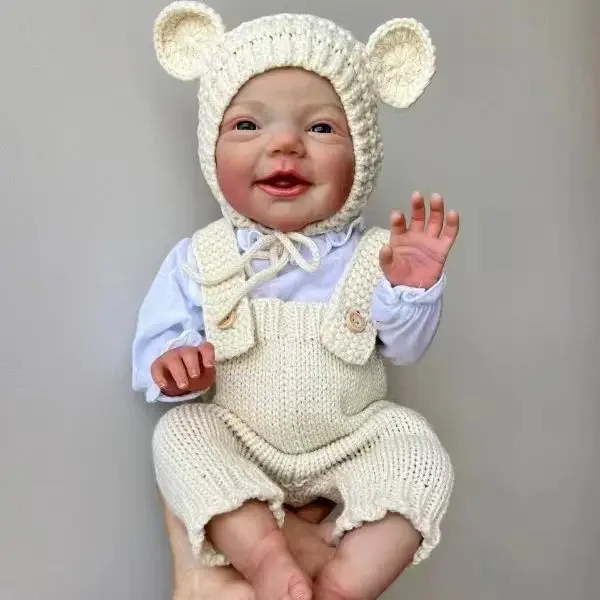 

NPK 19inch Charlie Full Body Vinyl Silicoen Soft Newborn Baby Doll Girl Lifelike Soft Touch Cuddly Reborn Baby Doll 3D Skin