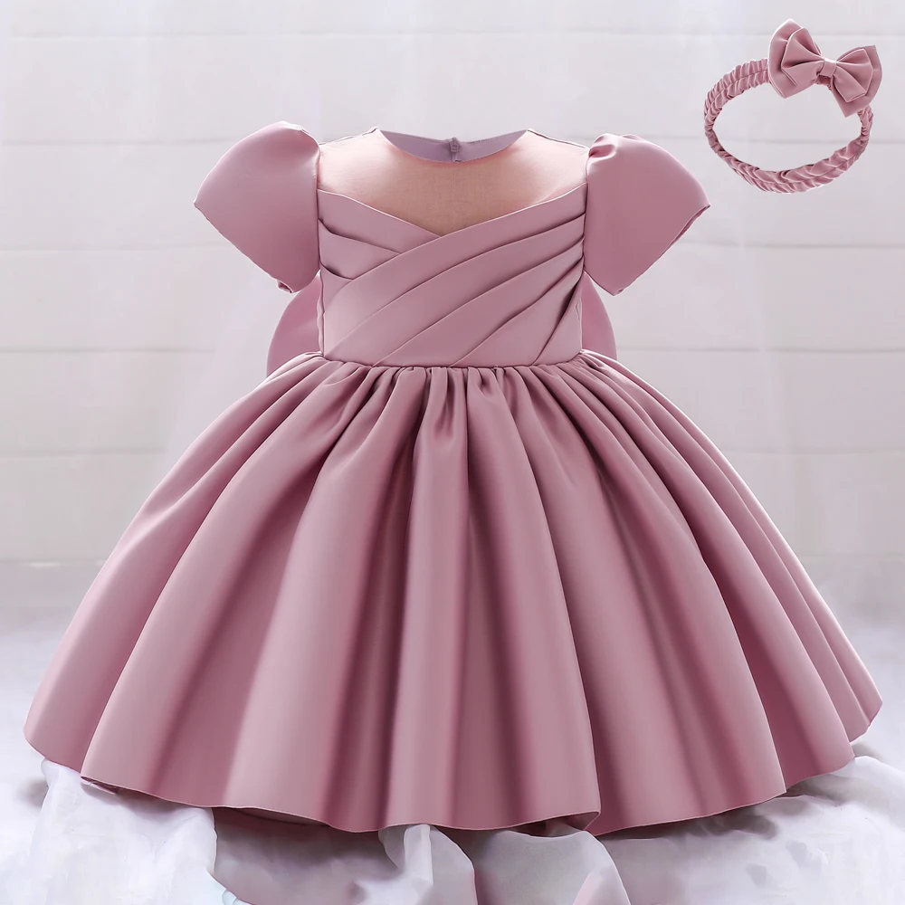 2PCS Infant Summer Dress For Baby Girls 1st Birthday Party Dresses Newborn Baptism Clothes Kids Girl Princess Wedding Dresses