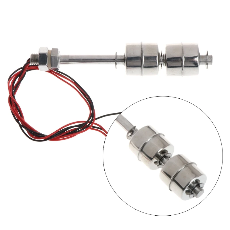 Liquid Level Sensor Float Switch 0~220V 100mm High Temperature Resistant Stainless Steel Water Level Sensor Float Switch