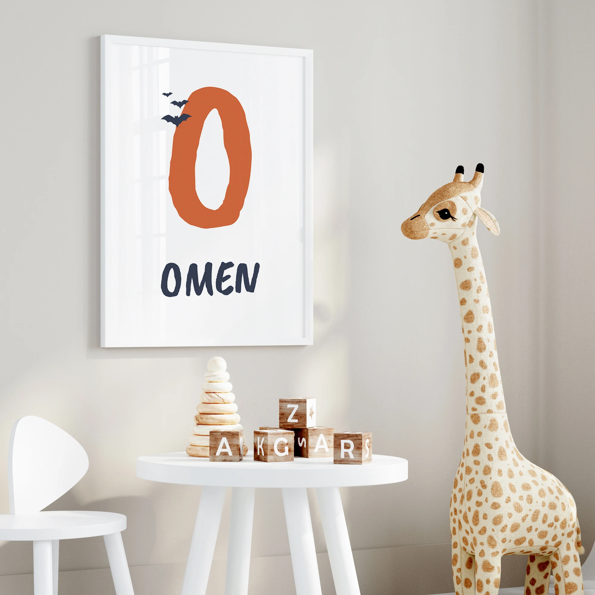 3pcs Personalized Custom Name Halloween Words Wall Art Print Picture Canvas Poster Painting For Living Child Room Home Decor