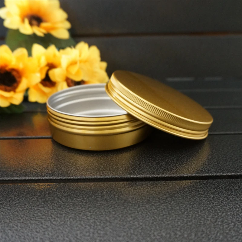 Round 82*29mm Aluminum Box Metal Tin Cans 100ml 100g  Cosmetic Cream Gold Empty Containers DIY Refillable Jar Tea Aluminum Pot