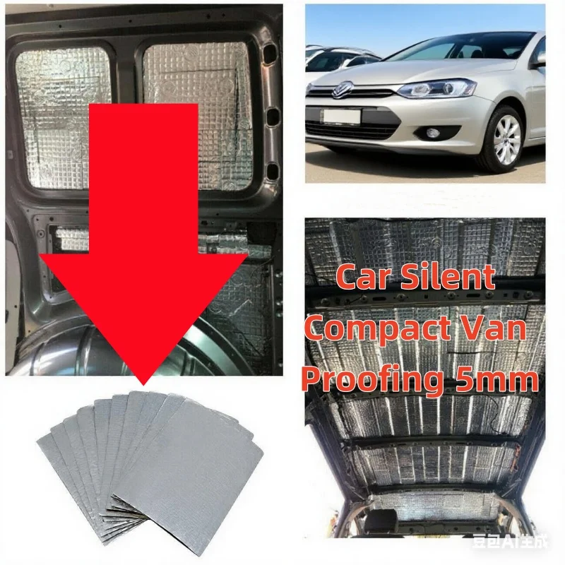

10/20/30/40/50pc Car Sound Deadening Material Mat Vehicles Waterproof Heat Insulation Noise Reduction Durable Plastic Material