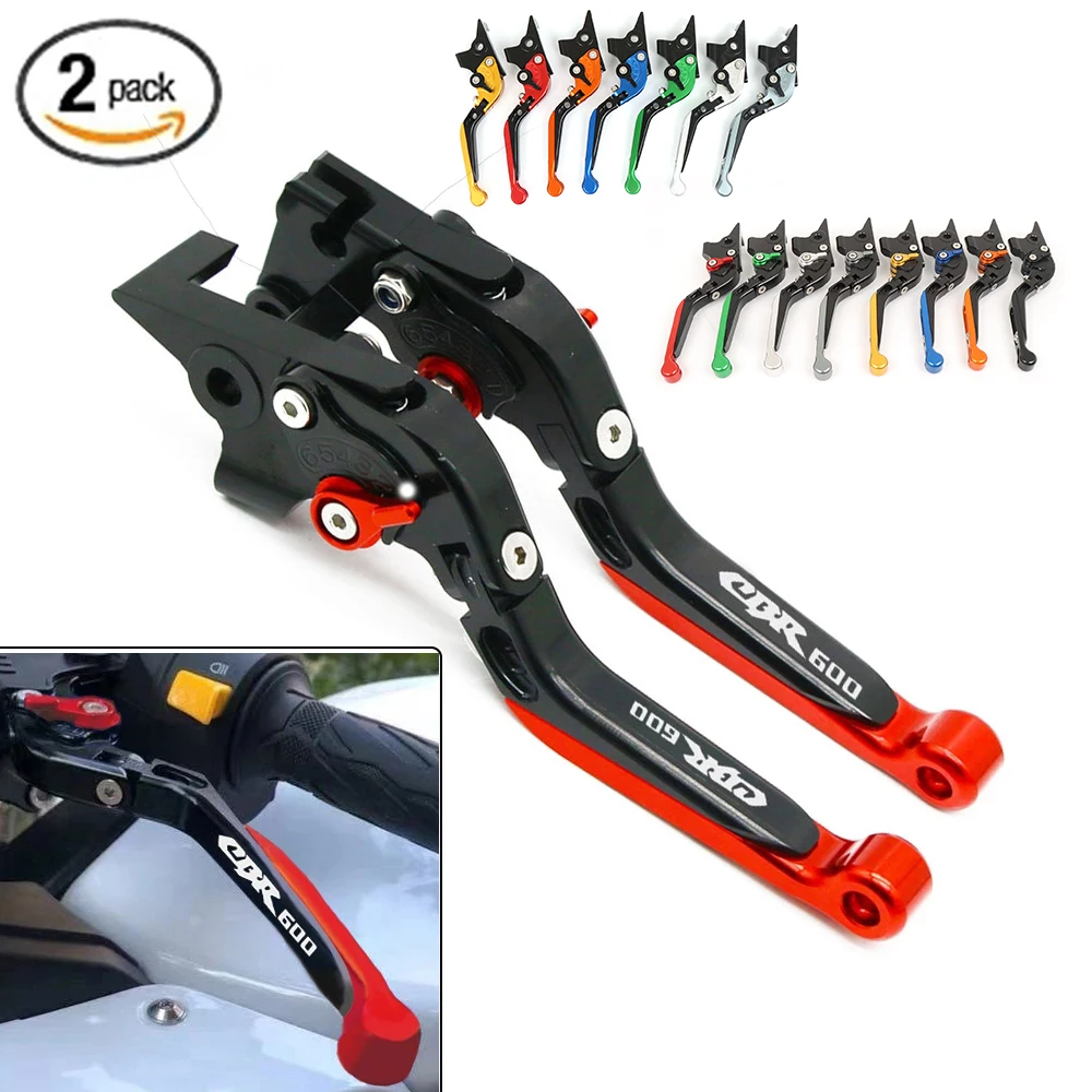 Motorcycle CNC Adjustable Folding Brake Clutch Levers Extendable Handlebar Grip For Honda CBR 600 CBR600 F2,F3,F4,F4i 1991-2007