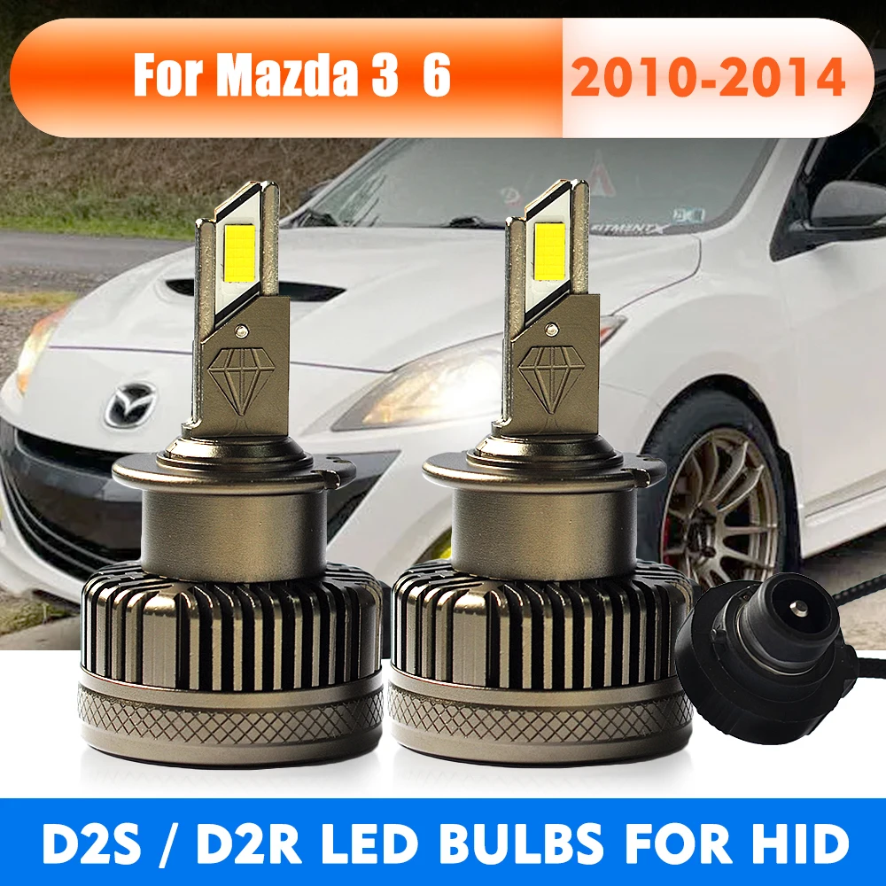 مصباح تحويل HID Xenon لمازدا 3 6 ، D2S ، مصباح أمامي LED ، D2R ، D2 ، مصابيح إضاءة ، 55 واط ، 000 11 ديسيبل ،