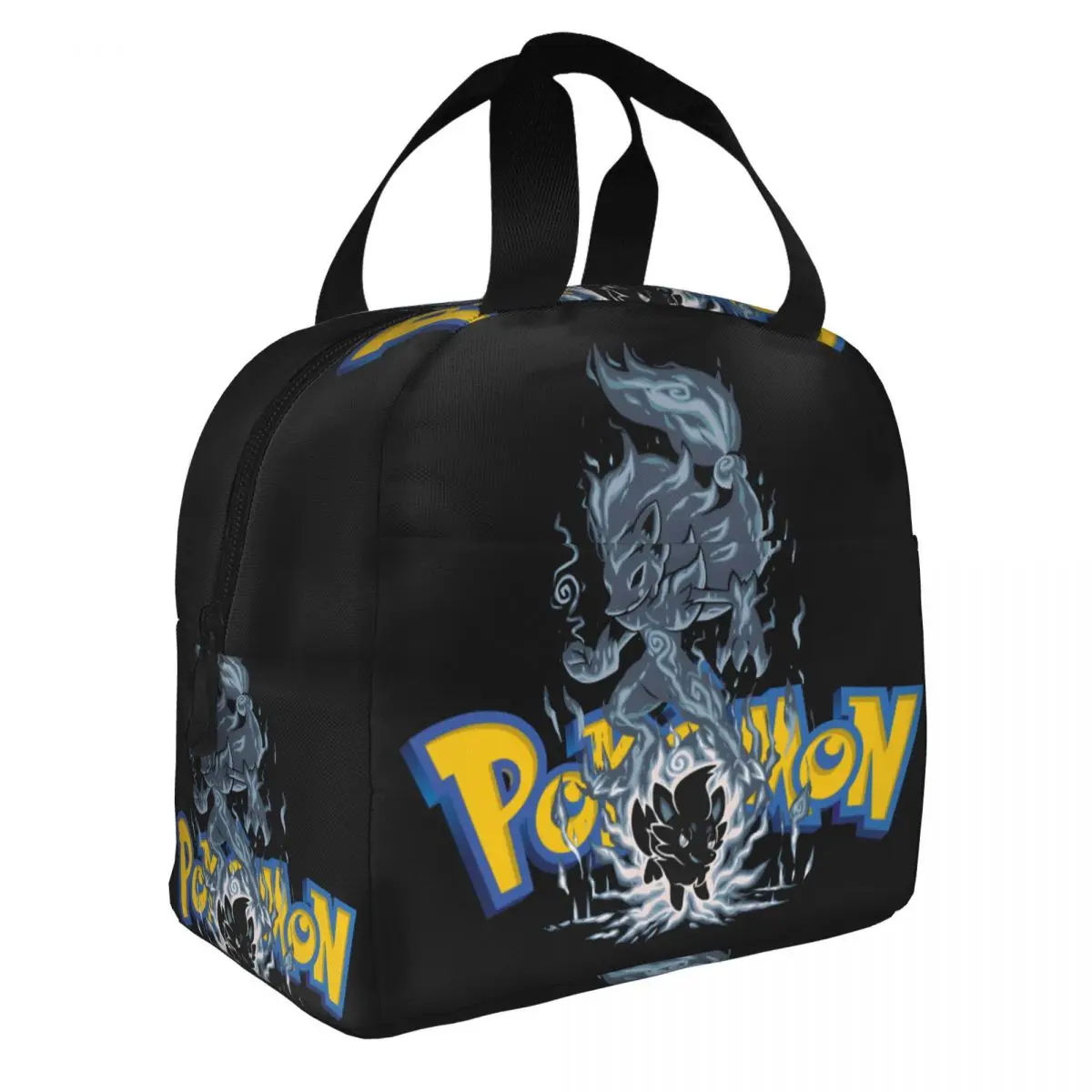 Thermal Lunch Food Box Silhouette Ghost Fox Evolution Aluminum Foil Insulation Pokemon Picnic Bento Box For Women Men Adults