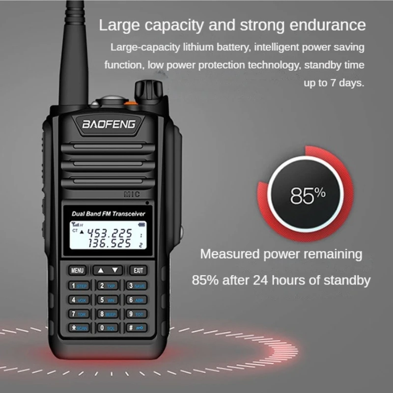 Baofeng BF-A58 جهاز اتصال لاسلكي محمول IP67 مستوى مقاوم للماء والغبار مع زر شاشة كبير لمسافات طويلة اتصال داخلي خارجي