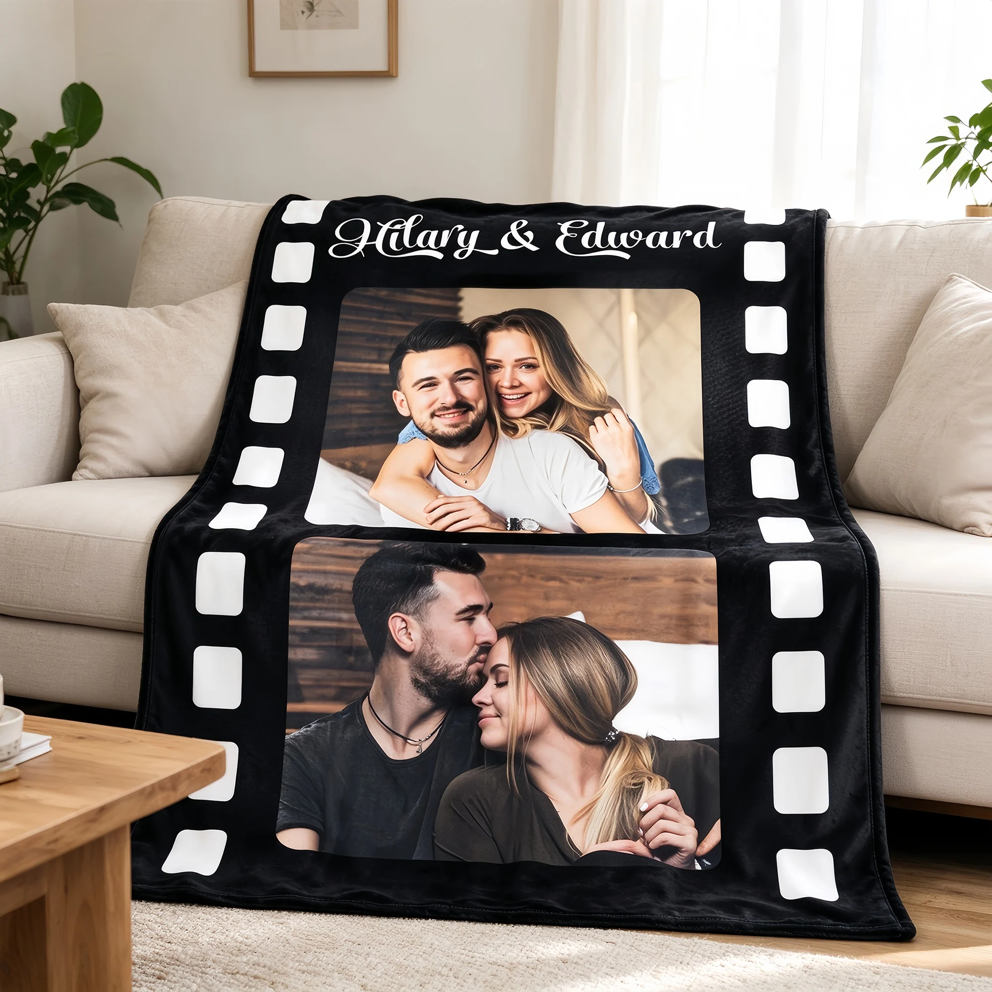 Personalized Customized Throws Blanket Customizable Photo Soft Flannel Material For All Seasons For Sofa Bed Best Christmas Gift
