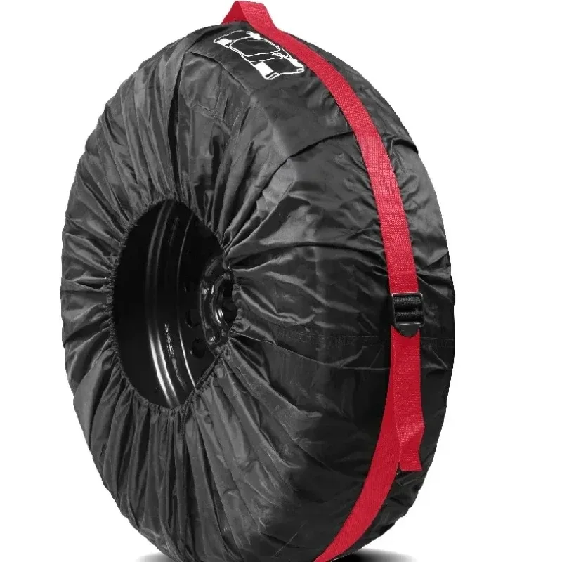 1-4pcs Car Spare Tire Cover Case Polyester Auto Wheel Tire Storage Bags Vehicle Tyre Accessories Dust-proof Protector Styling