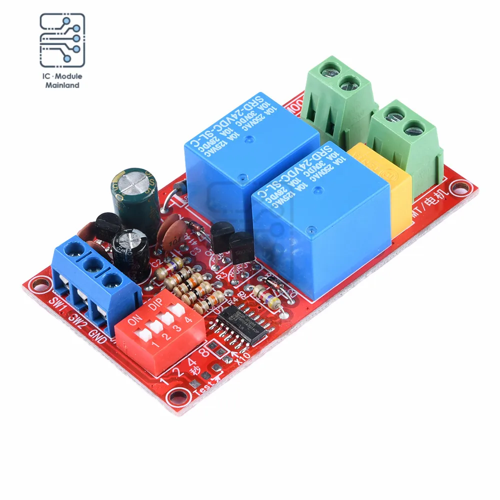 5V/12V/24V 10A Relay Module Motor Forward and Reverse Control Limit Start Stop Switch Actuator Electric Curtain Automatic Door