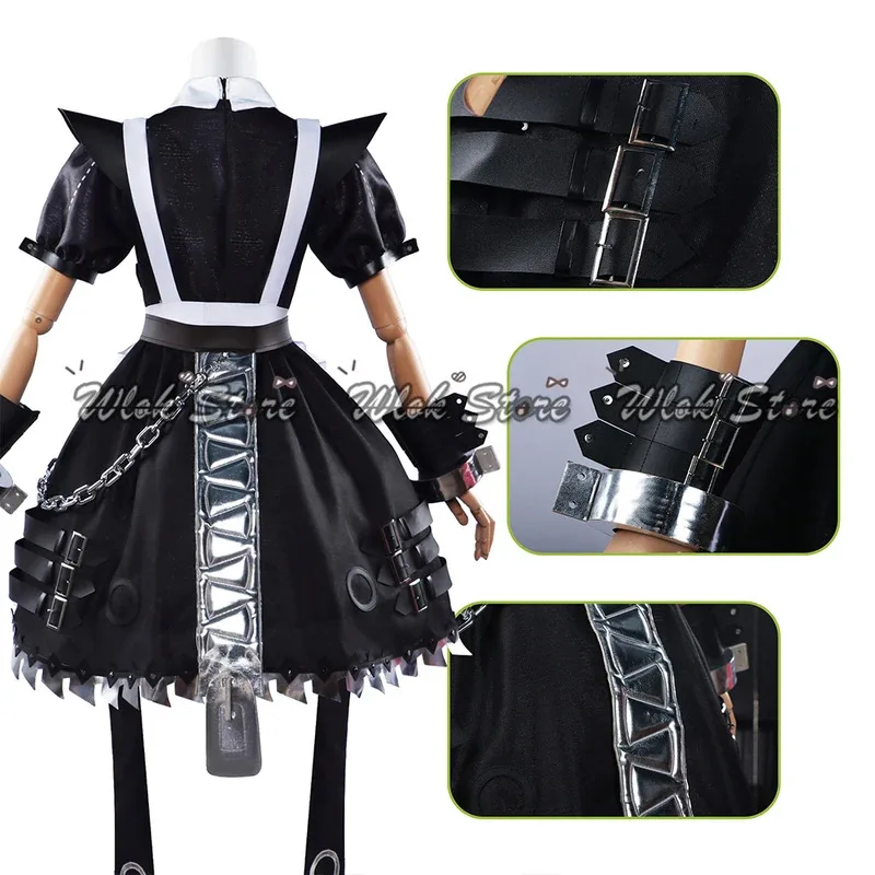 AAA 2025 NEUES Spiel Zenless Zone Zero Corin Wickes Cosplay Kostüm Dienstmädchen Kleid Socken Kopfbedeckung Frauen Halloween Party Uniformen Perücke Po