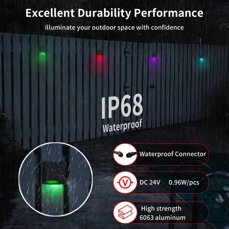 gouly Smart Led Steps Patio Lights App Control Multimode Ucs2904 Rgbw Deck Garden Led Wall Lights