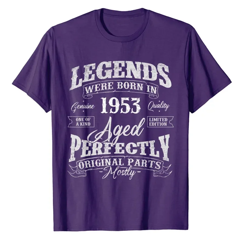 Camiseta gráfica de Legends Born-In-1953 para niño de 70 años, Top para abuelo Nana, regalo Vintage hecho en 1953, coche clásico, camiseta de 70 cumpleaños