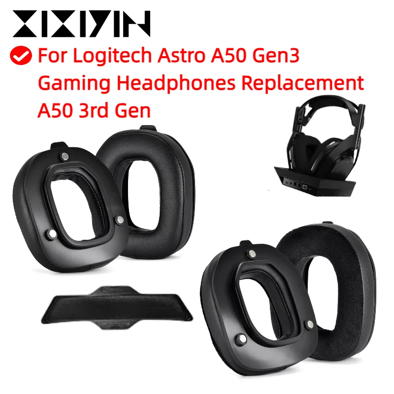 

Replacement Earpads for Logitech Astro A50 Gen3 Gaming Earmuffs Ultra-soft Sponge Cushion Cover Repair Parts Headphone