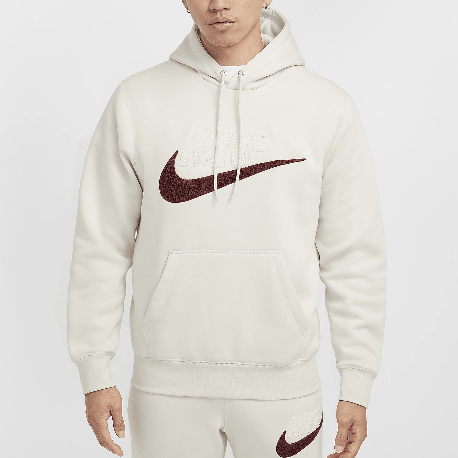 

Официальная мужская свободная спортивная флисовая толстовка Nike CLUB BB PO FN3105-104