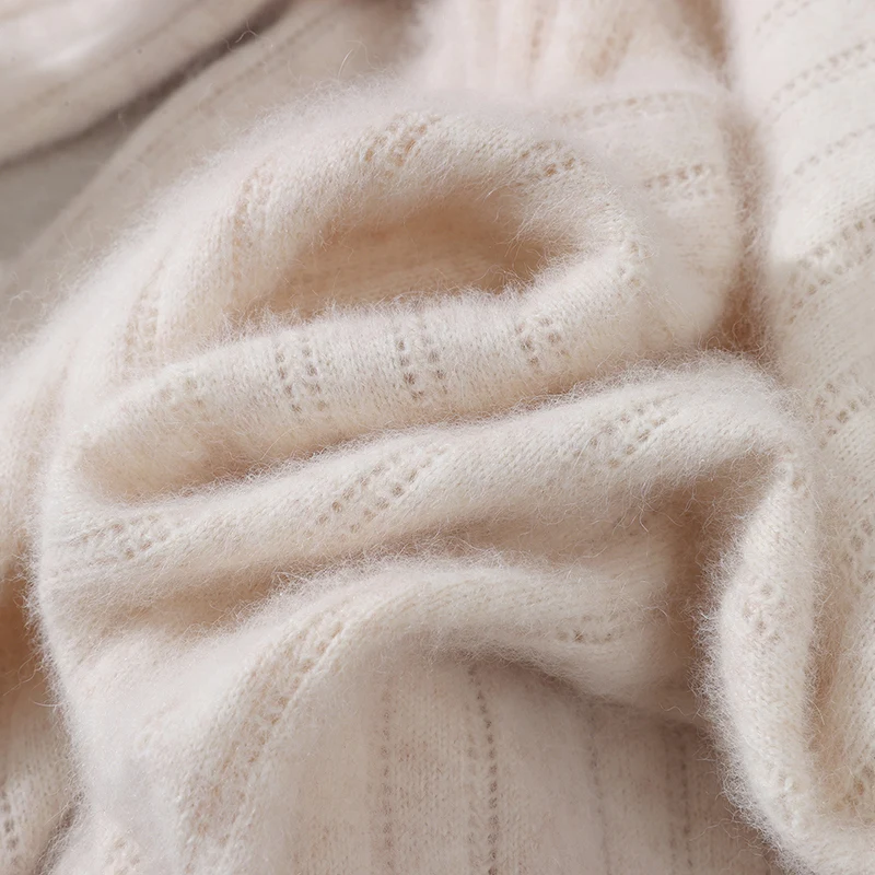 

100% Mink Cashmere Sweater Female Basic Long Sleeve Pullover Autumn Winter Turtleneck Cashmere Women Knitted Clothing Tops