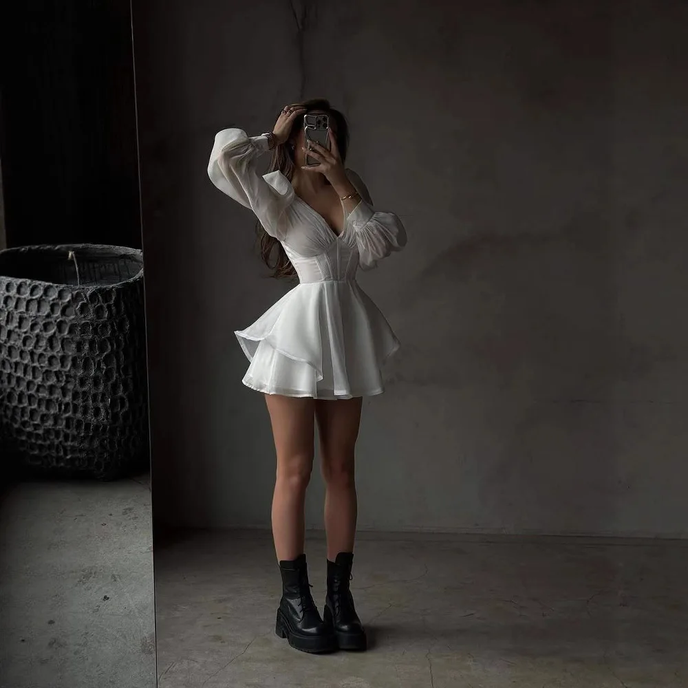 Casual Lang Sve V-Ne A-lijn Dr Dames Faion Taille-kalkend ontwerp ort rok Pure kleur Vrijetijdsjurk Polyester