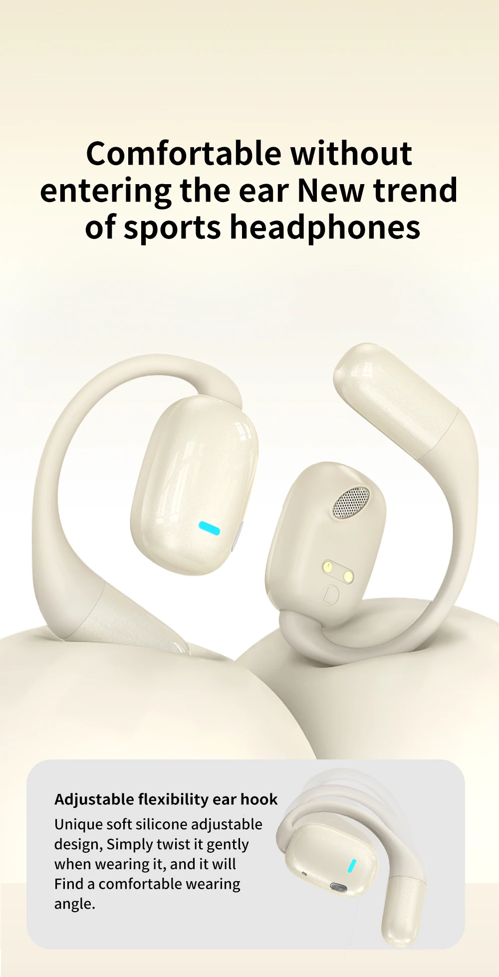 2025 Soundguru OWS سماعات i60 مفتوحة الأذن سماعات بلوتوث رياضية لاسلكية i60 ENC سماعات أذن إلغاء الضوضاء مع ميكروفون مزدوج #6