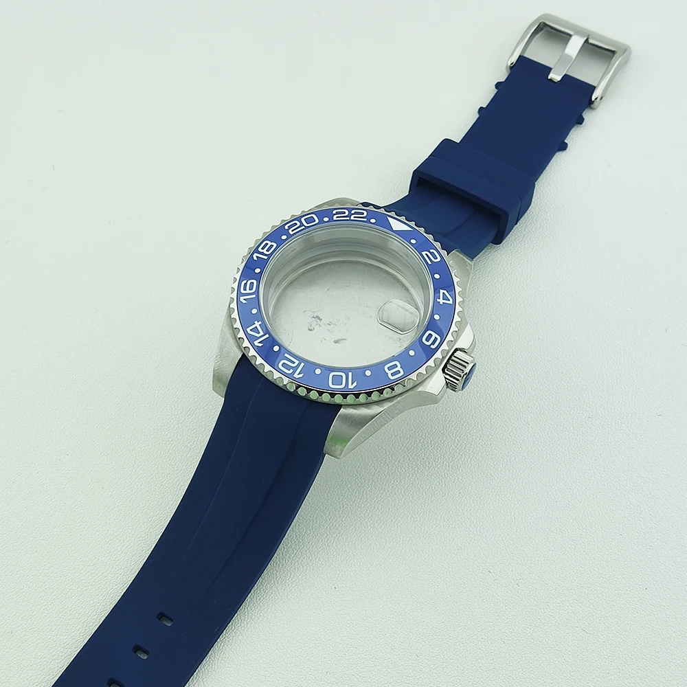 

Корпус часов 40,5 мм, корпус nh35, корпус из сапфирового стекла на 120 щелчков, корпус из нержавеющей стали для механизмов NH35/NH36/NH38/NH34