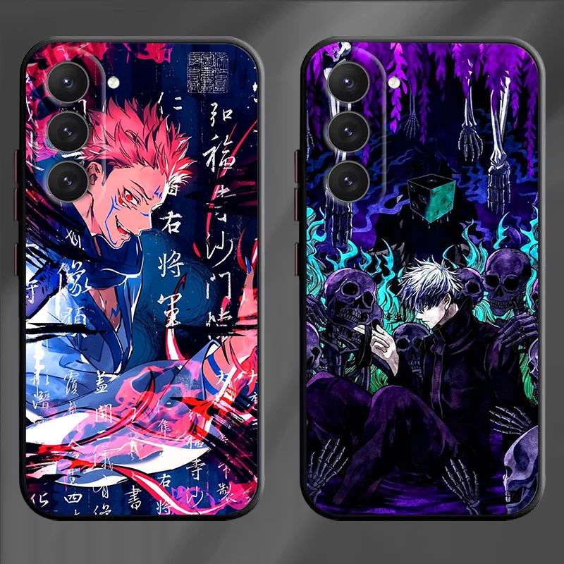 Jujutsu Kaisen Anime For Samsung S23 S22 S21 S20 FE S10 S9 Note 20 10 Ultra Lite Pro Plus Frosted Translucent Phone Case