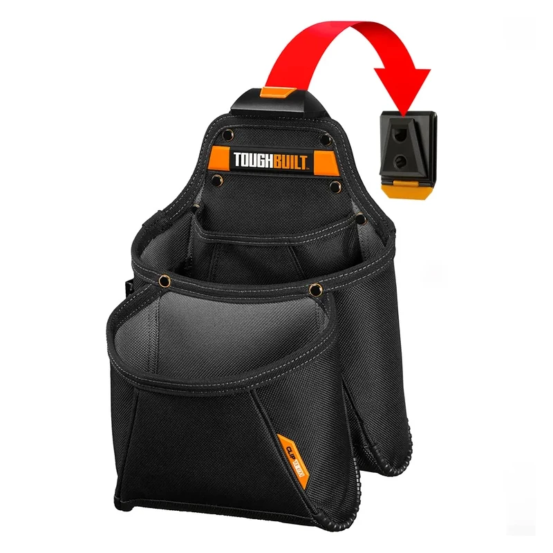 Toughbuilt TB-CT-03 Tool Pouch With 7 Pockets, ClipTech Quick-Release Hub, And Stand
