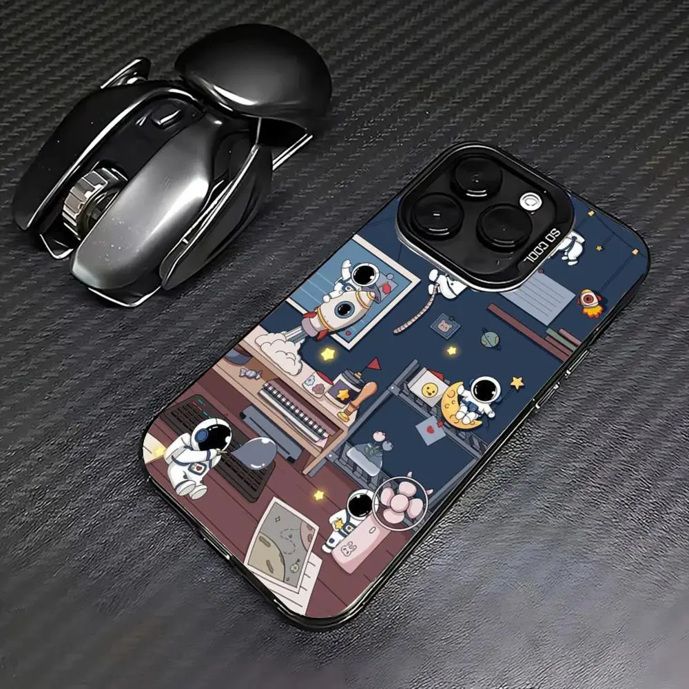 

Working astronaut case for iPhone17 16 15 14 13 12 11 Pro/ Max/Plus shock-proof rear cover anti-fingerprint