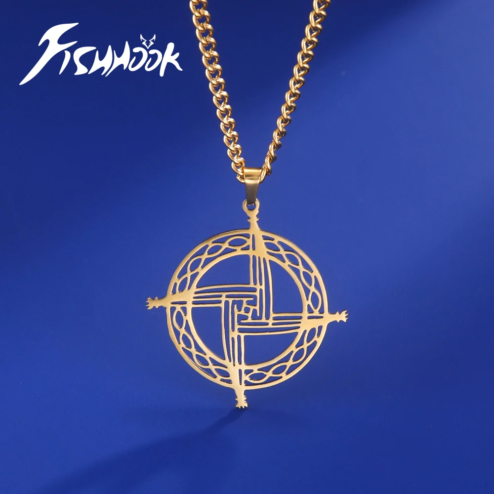 Fishhook St Brigid Day Cross Necklace Ireland Supernatural Chain Amulet For Woman Men Christian Religion Gothic Fashion Jewelry