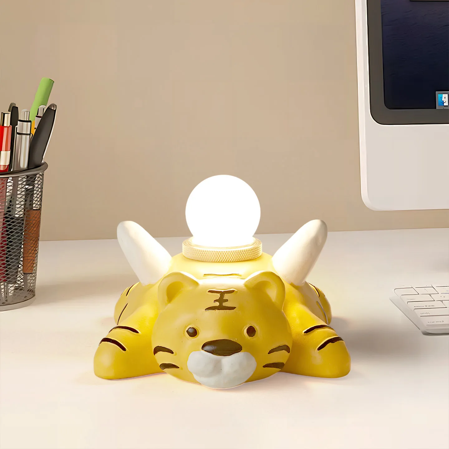 New creative tiger night light I am bedside ambient light birthday gift tabletop ornament