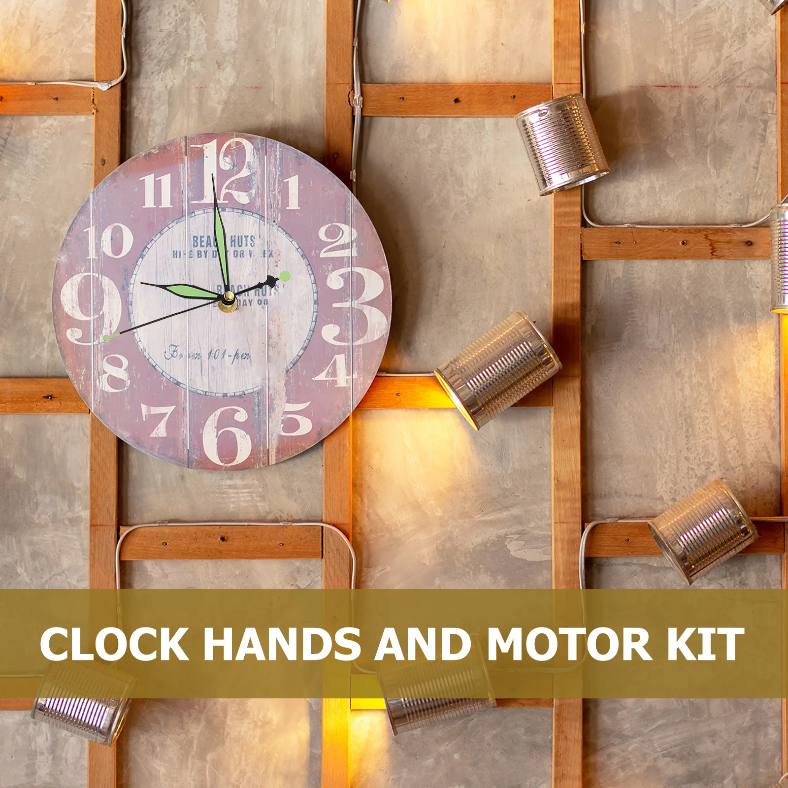 

Silent Clock Movement Kit Plastic Aluminum Hands Motor Round Operated DIY Wall Clock Parts Replacement Lightweight