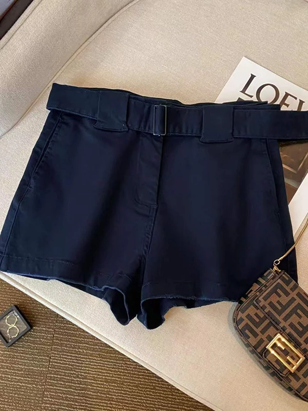 

Summer 2026 High Waist Cotton Denim Shorts Women's Versatile Slimming Large Long Legs Hot Pants Casual Style Zipper Fly Loose...