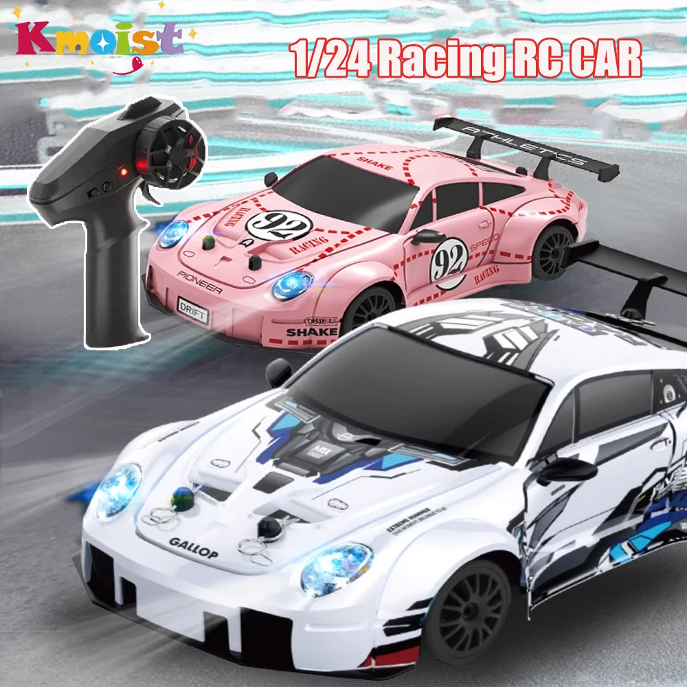 1/24 2.4G 4WD Remote Control Vehicle Mini High-speed Racing RC Car High-Speed Drift Stunt Toys for Boys Children Christmas Gifts