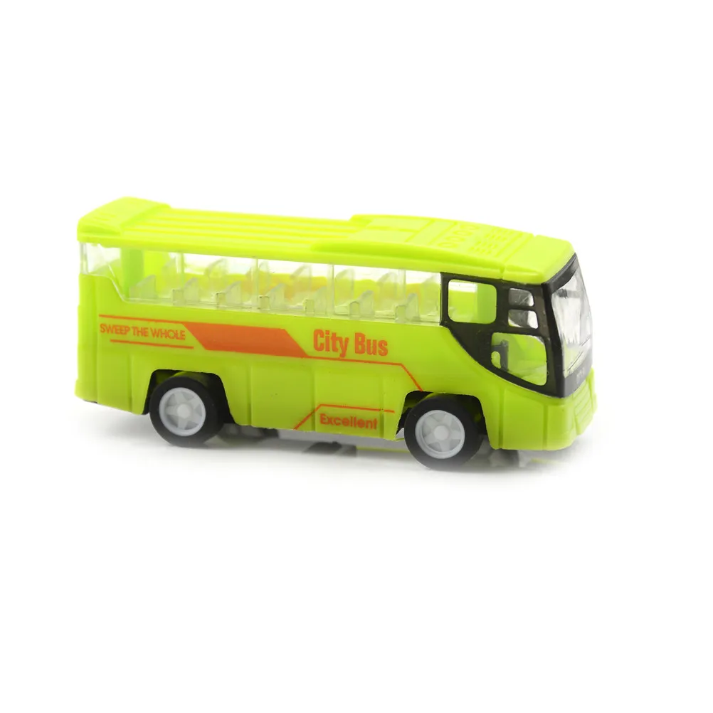 New Scale School Bus Miniature Car Model Educational Toys for Children Plastic Toy Vehicles Model For Kids Gifts