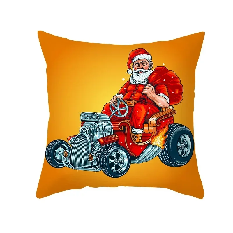 

Cartoon Santa Claus Series Printed Pillow Cover Nordic Office Sofa Cushion