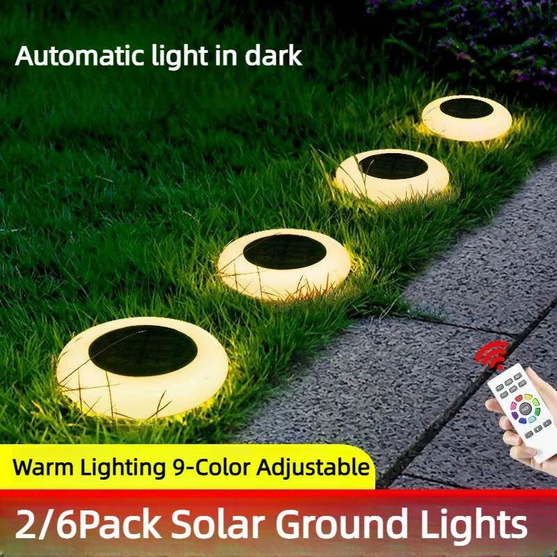 

2/6Pack Solar Ground Landscape Light Waterproof Outdoor Underground Lamp Buried Solar Light for Home Garden Lawn Yard Decoration