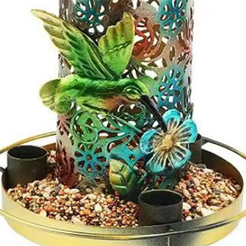 A01F-1 Piece Solar Bird Feeder For Outdoors Hunging, As Shown Garden Decoration Cardinals Feeders