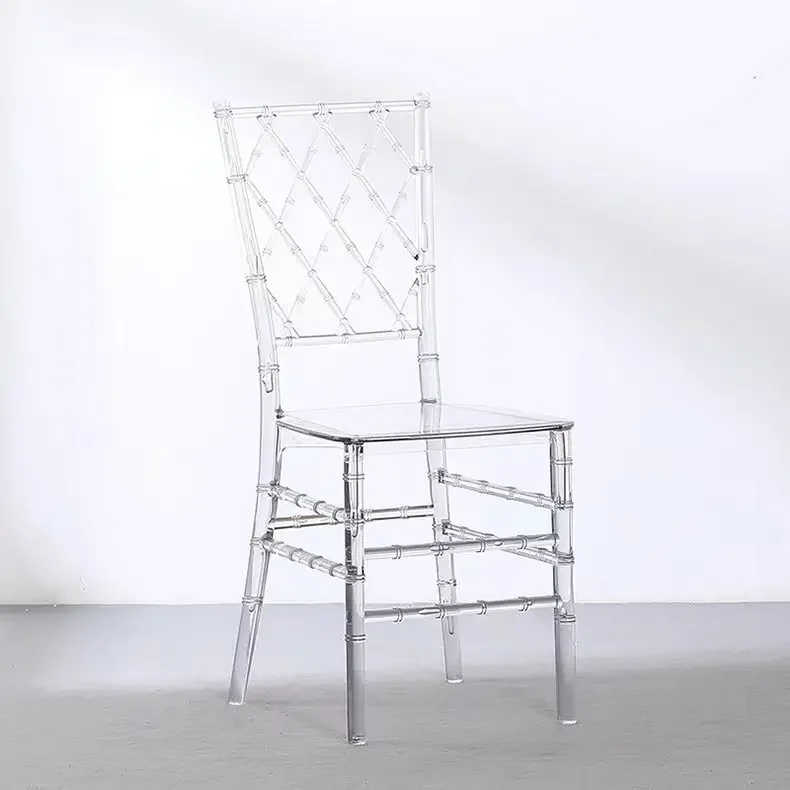 Batch Transparent crested chair outdoor wedding hotel transparent chair plastic acrylic crystal chair wedding high back meal