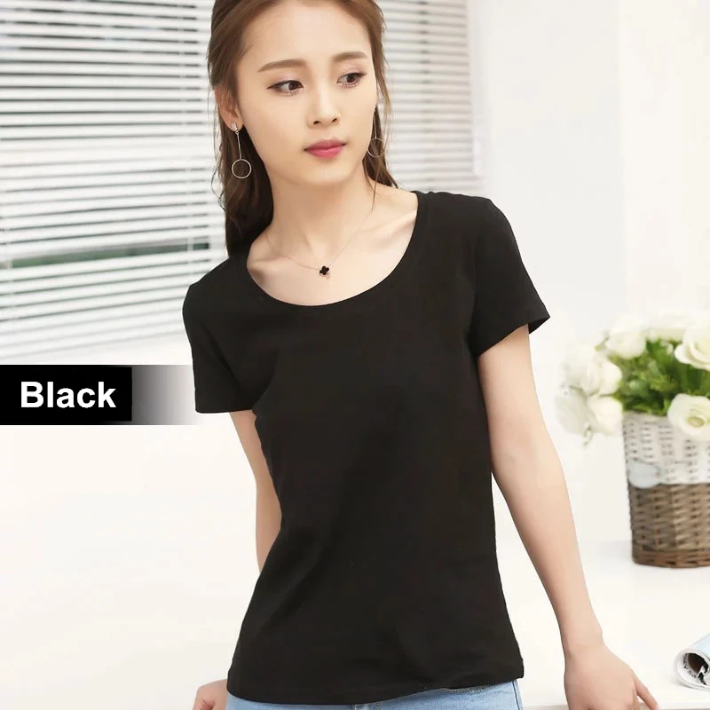 MRMT 2024 Brand New Womens 95% Cotton T-Shirt Pure Color Short Sleeve Women T shirt For Female Slim Tops Woman T shirts Clothing