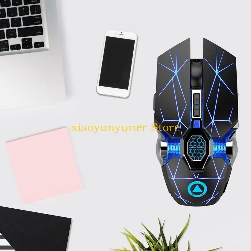 P9JB Tikus Permainan Mekanik Nirkabel Mouse Silent Rechargeable untuk Game Komputer