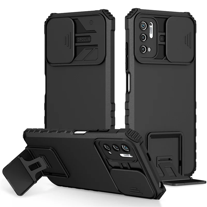 For Xiaomi Poco M3 Pro 5G Case Shockproof Armor Kickstand Phone Case For Poko Little M3 Pro M3Pro PocoM3Pro Lens Protect Cover