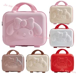 Kawaii 3D My Melody Printed Carry-On Box Sanrio Hand Luggage Woman Portable Travel Case Small Suitcase Cosmetic Case Girls Gift