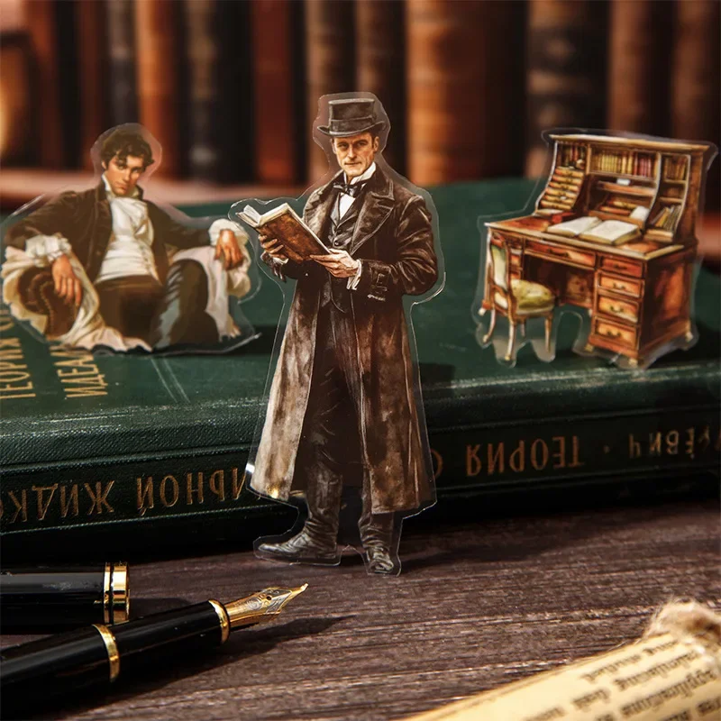 1 حزمة/3 حزمة مجموعة الأدب الكلاسيكي كتيب سلسلة القصة الأدبية موضوع ملصق كتاب شخصية الكولاج 6 تصاميم