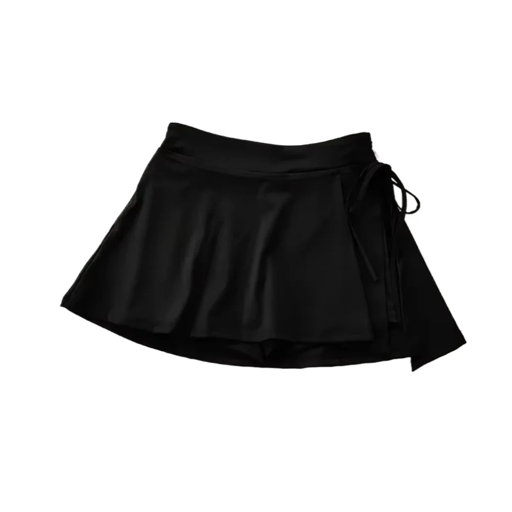 Quick Drying Summer Sports Yoga Badminton Tennis Skirt Pants Half-body Sports Skirt Side Split Strap Skirt Pants For Outwear