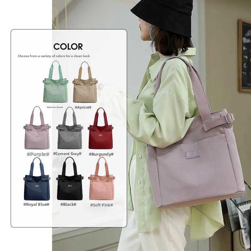 

Large Capaci Ladies oulder Bag 2024 New Sle Commuter Tote Bag for Class Single Strap Bag Ele Feel